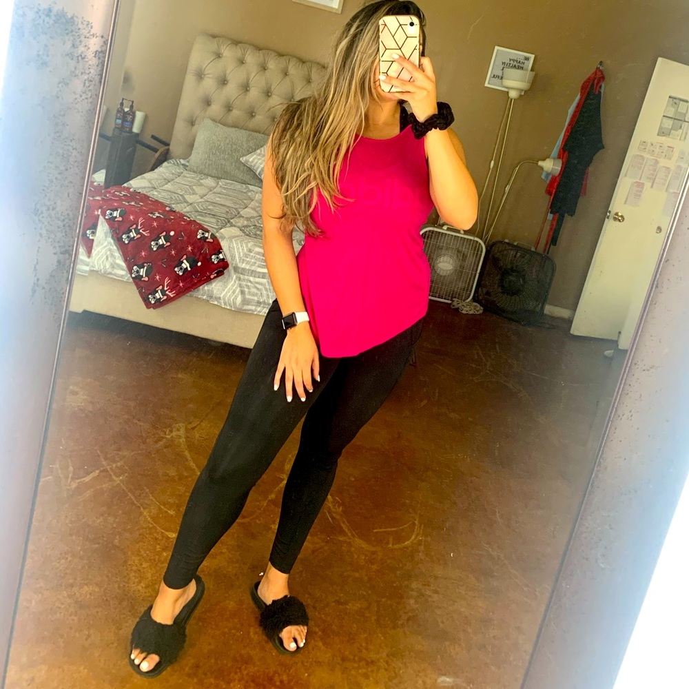 Hot Pink Workout Flowy Tank